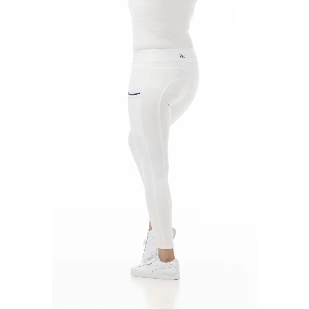 Kinder Reitleggings Silikon Vollbesatz AGADIR weiß