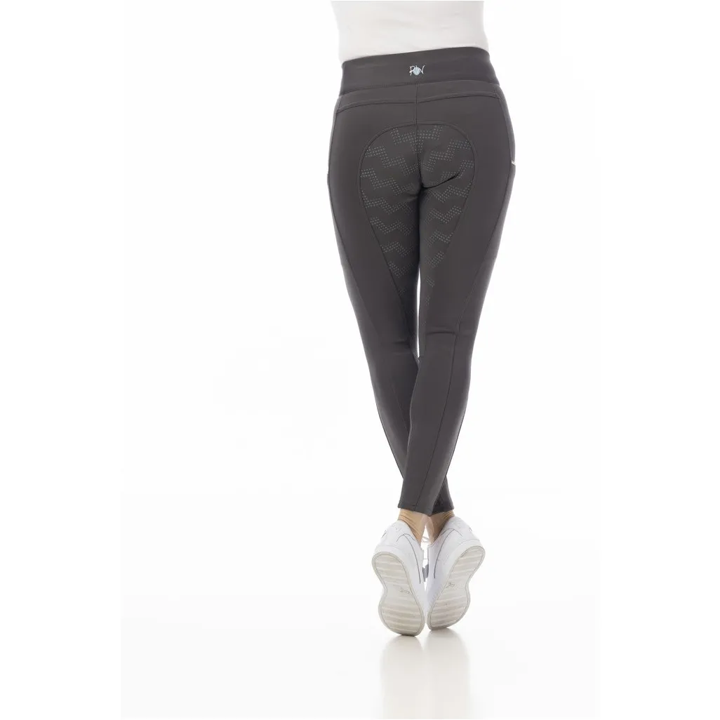 Kinder Reitleggings Silikon Vollbesatz AGADIR grau
