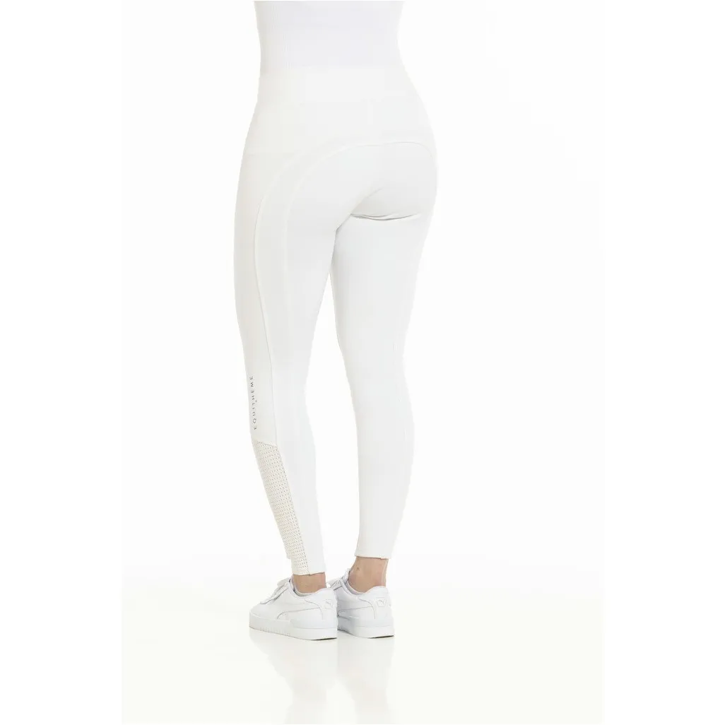 Sommer Damen Reitleggings Silikon Vollbesatz BRIGITTE Mesh weiß