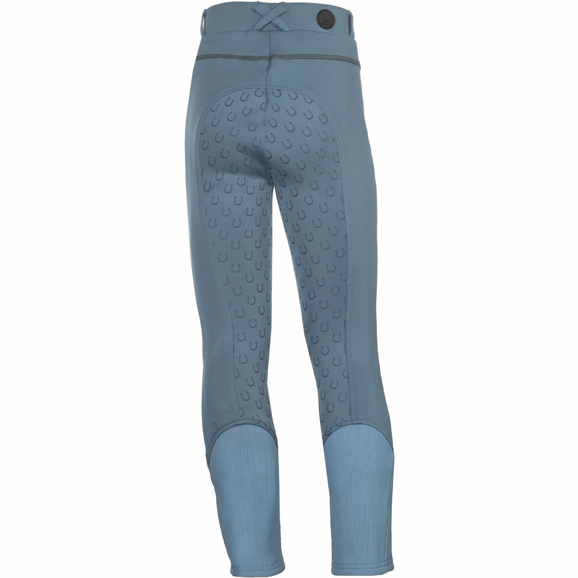 Kinder Reitleggings Silikon Vollbesatz CLAIRE rauchblau