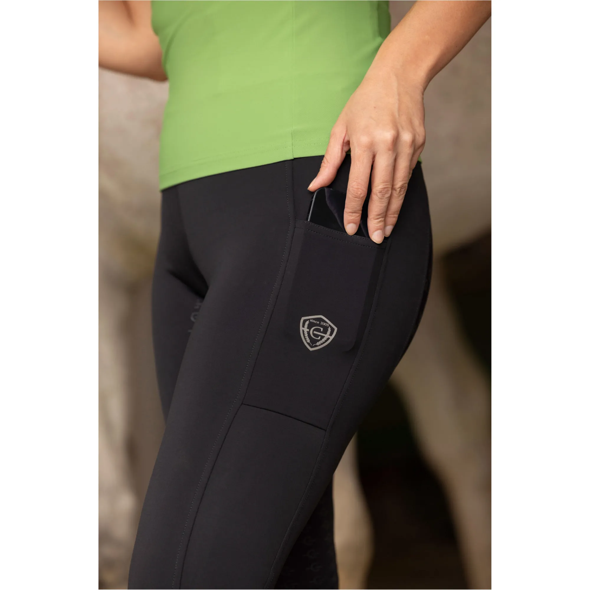 Damen Reitleggings Silikon Vollbesatz COMPRESSION F/S 2025 black