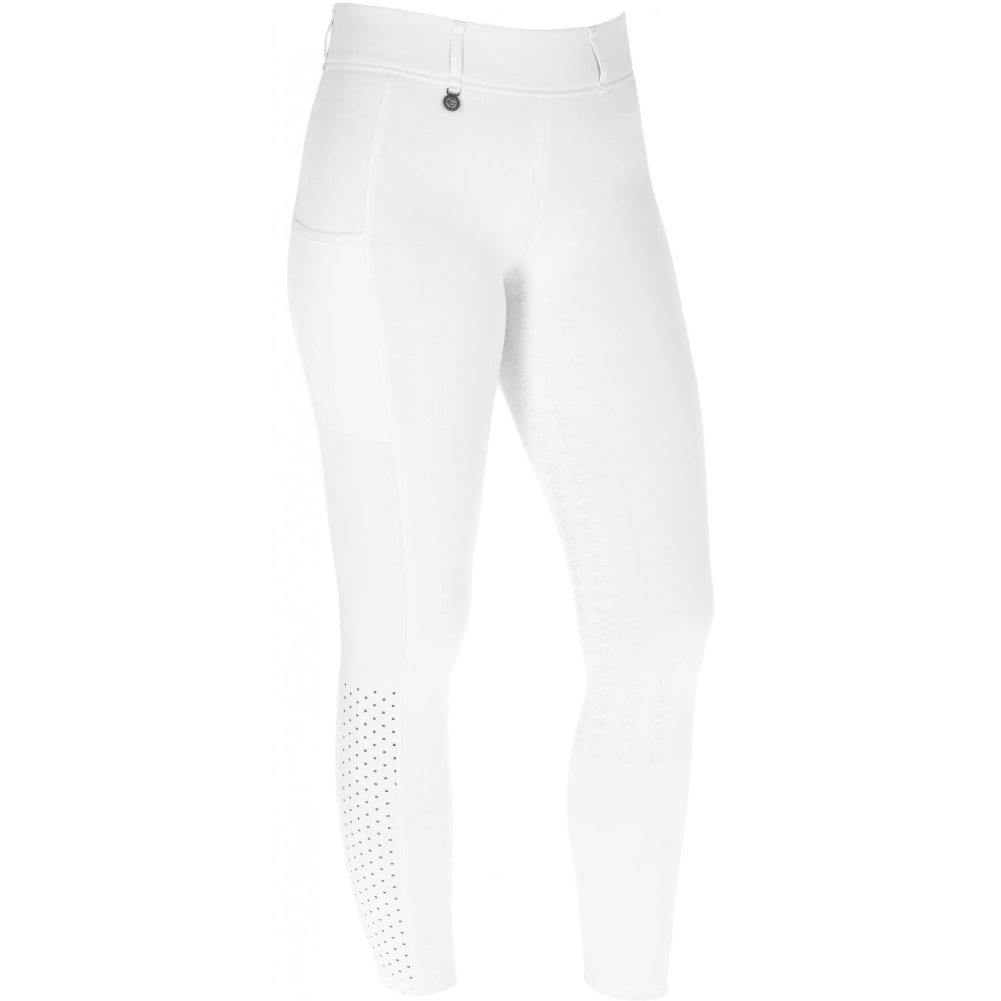 Damen Reitleggings Silikon Vollbesatz COMPRESSION F/S 2025 white