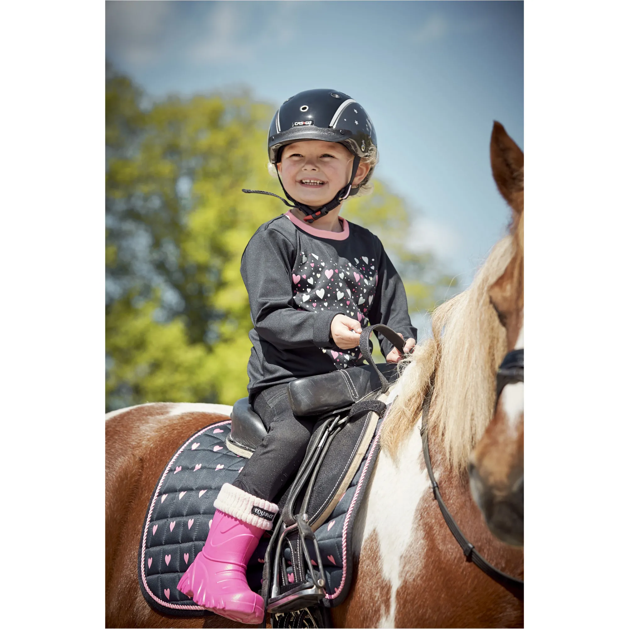 Kinder Reitleggings Silikon Vollbesatz DAI schwarz