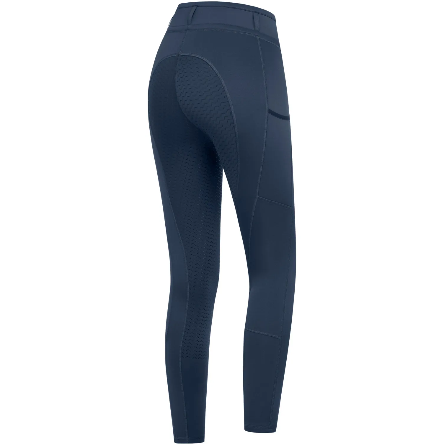 Kinder Reitleggings Silikon Vollbesatz ELLA denimblau