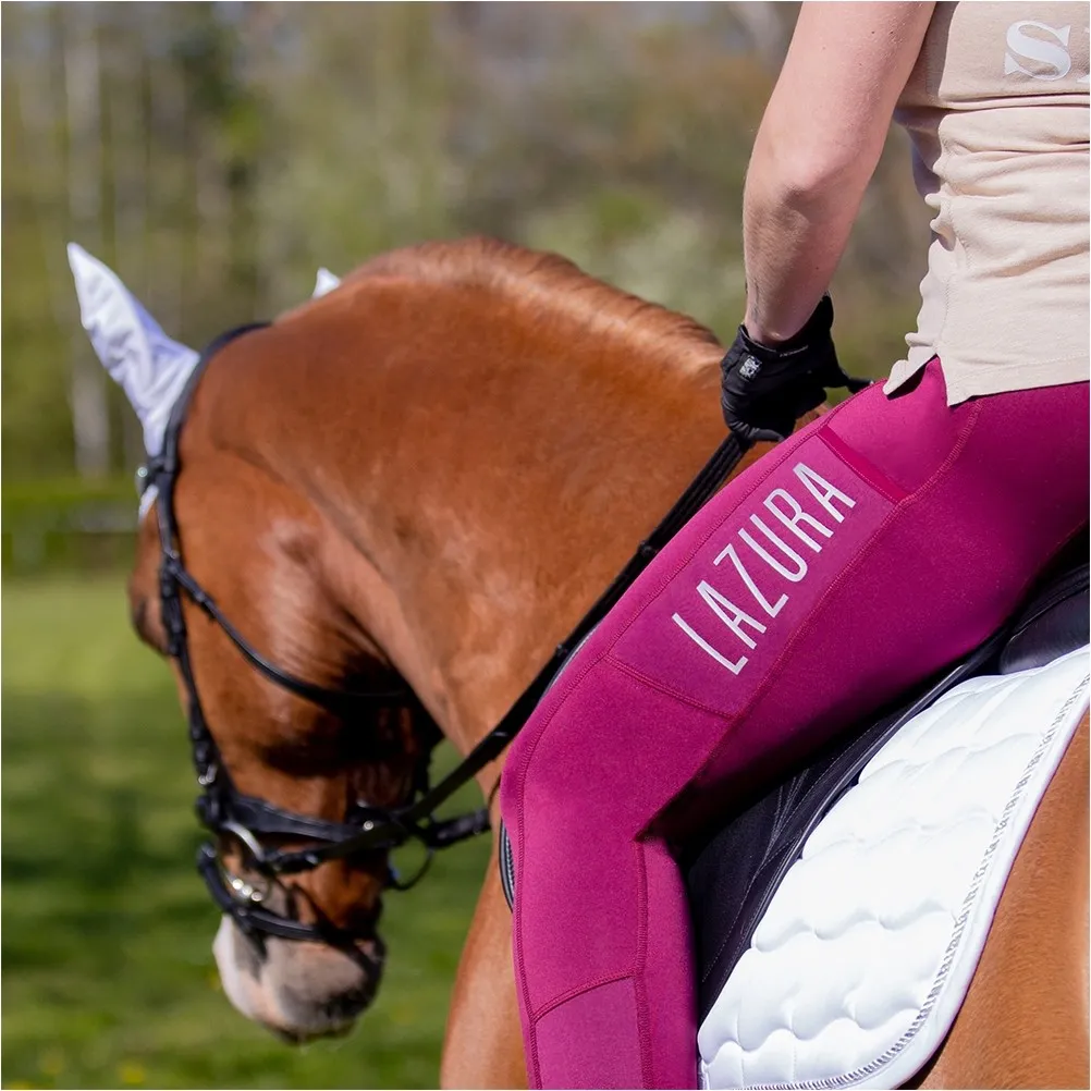 Kinder Reitleggings Silikon Vollbesatz EMILIA cranberry