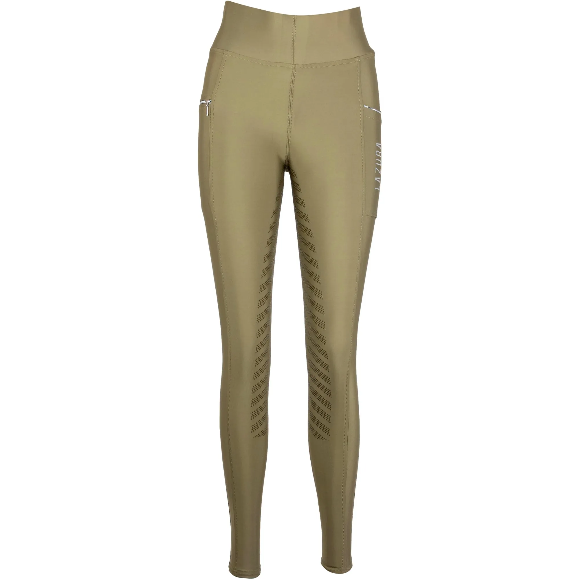 Damen Reitleggings Silikon Vollbesatz FENJA avocado