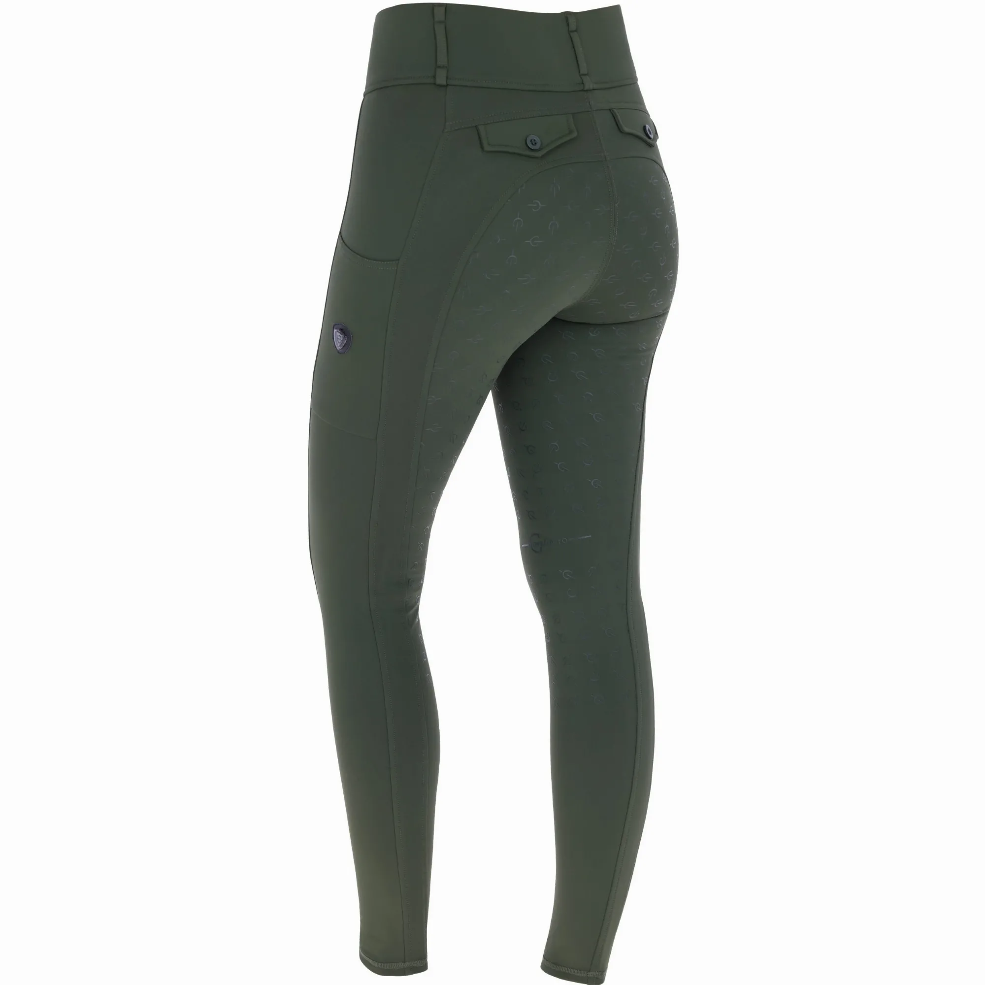 Damen Reitleggings Silikon Vollbesatz H/W24 opal green