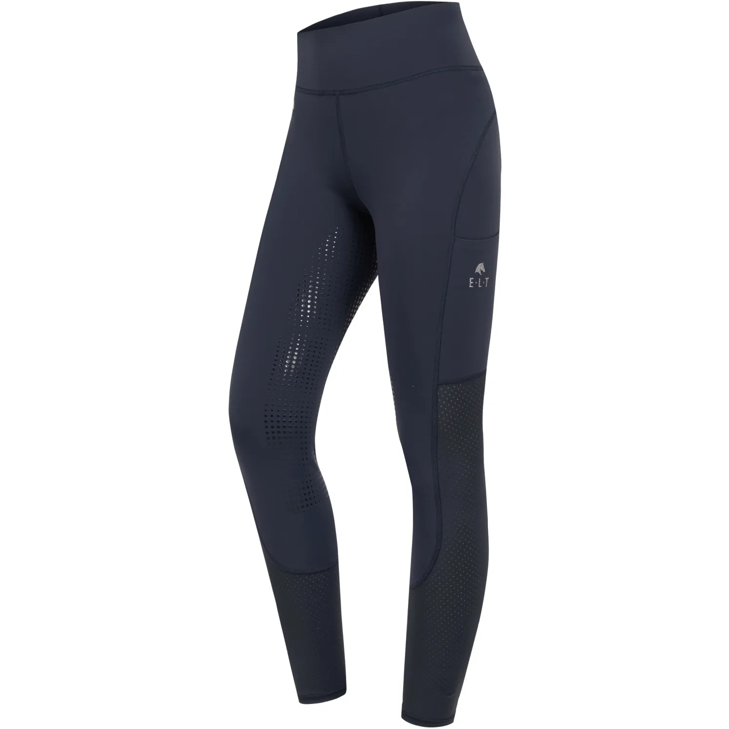 Damen Reitleggings Silikon Vollbesatz HANNA MESH High Waist nachtblau