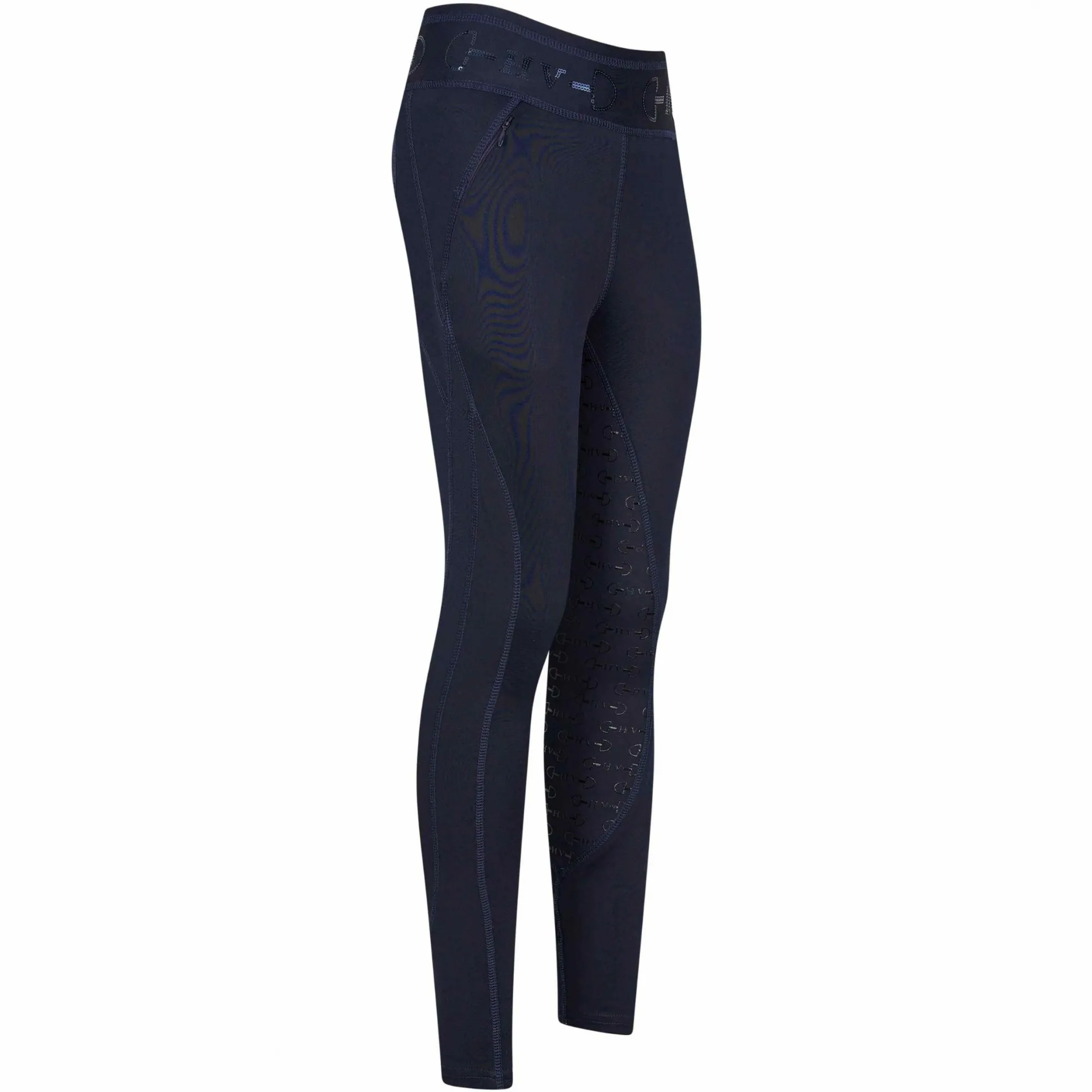 Kinder Reitleggings Silikon Vollbesatz HVPEllis navy