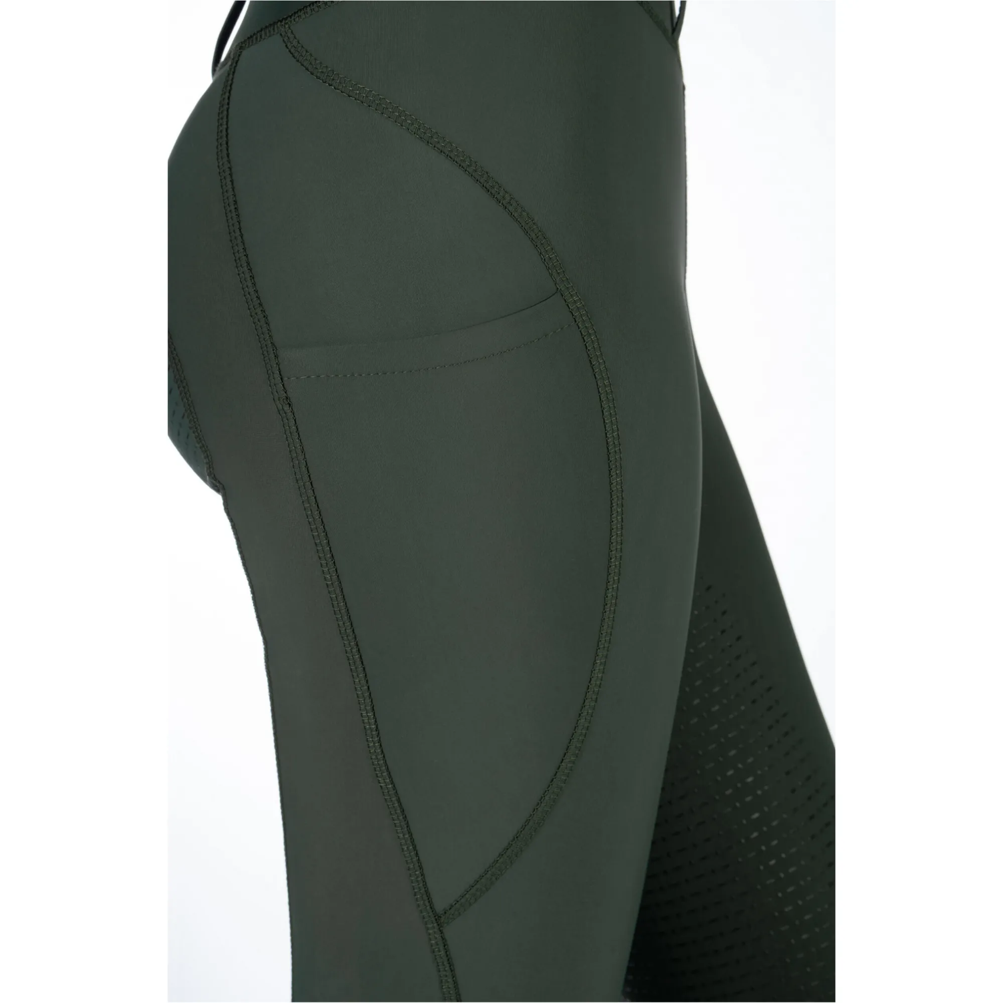 Damen Reitleggings Silikon Vollbesatz JIL HIGH WAIST olivgrün