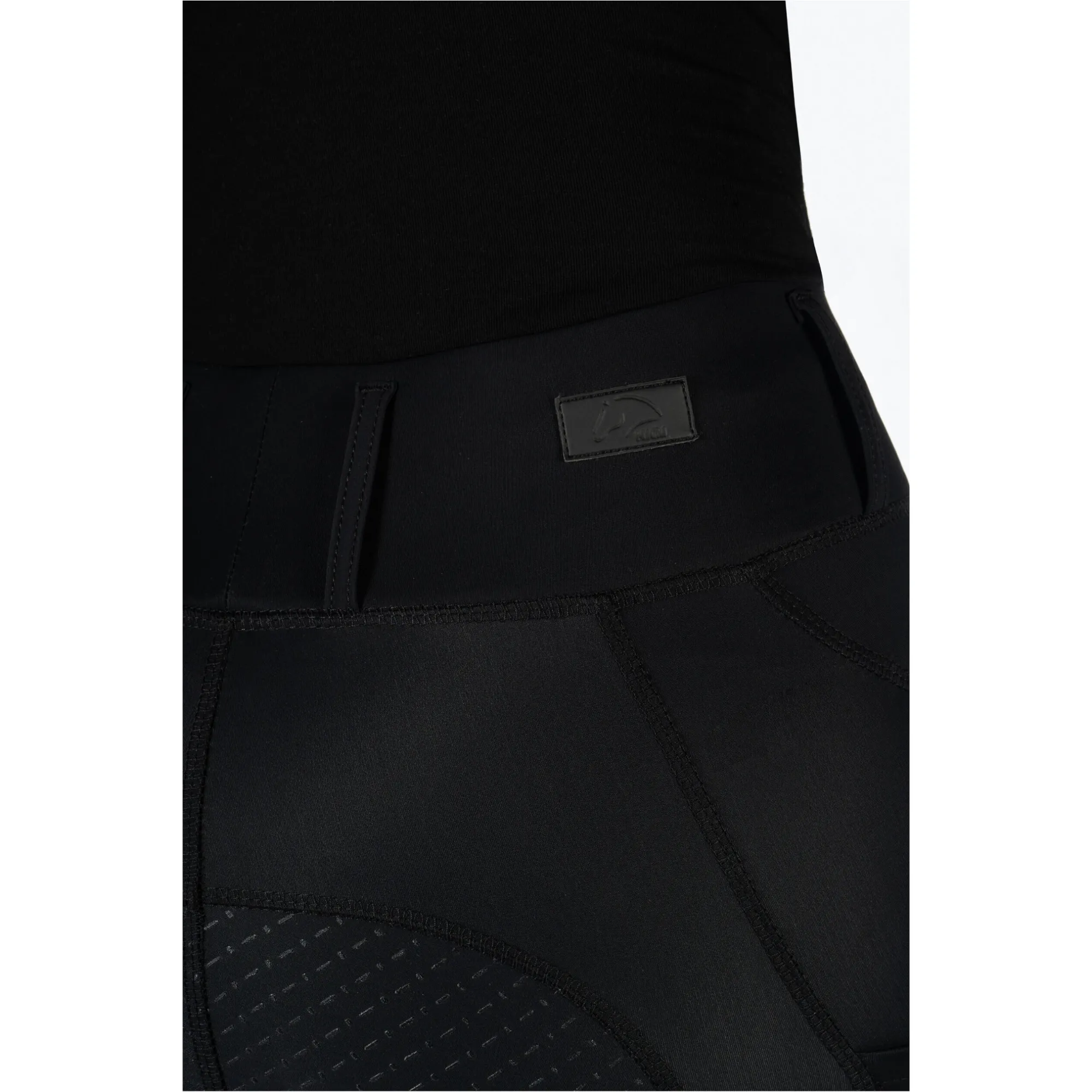 Kinder Reitleggings Silikon Vollbesatz JIL HIGH WAIST schwarz