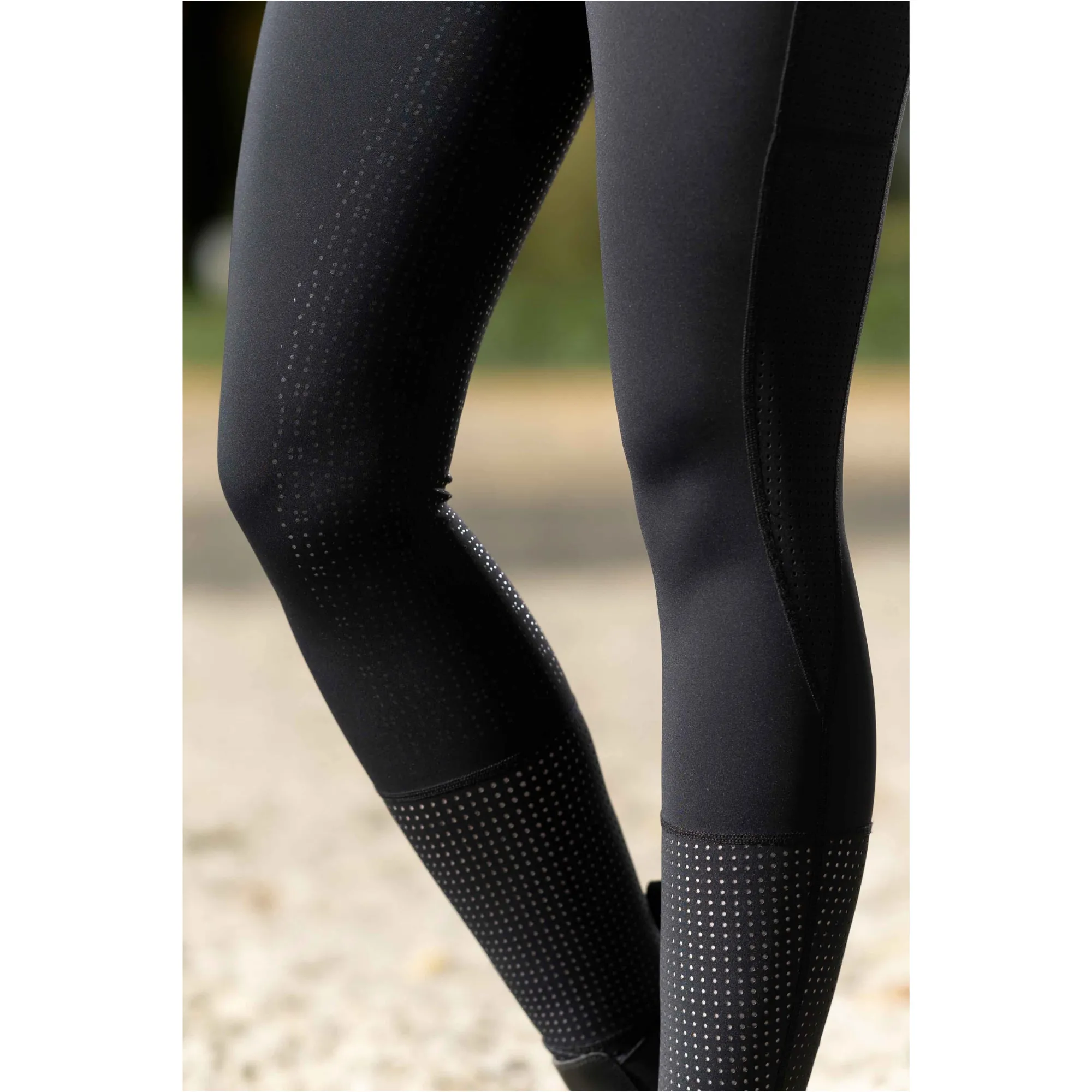 Damen Reitleggings Silikon Vollbesatz JUNA schwarz