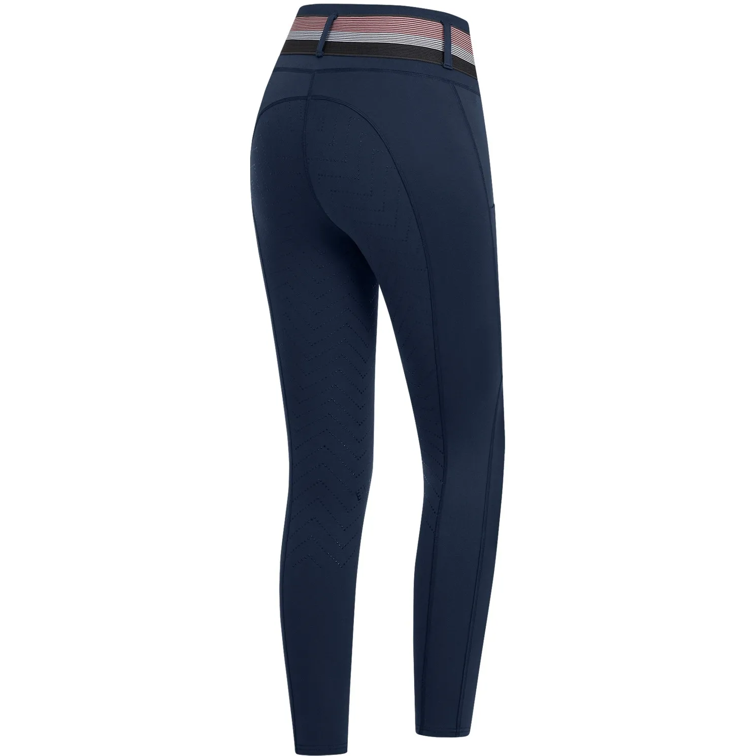 Damen Reitleggings Silikon Vollbesatz NALA Hochbund nachtblau