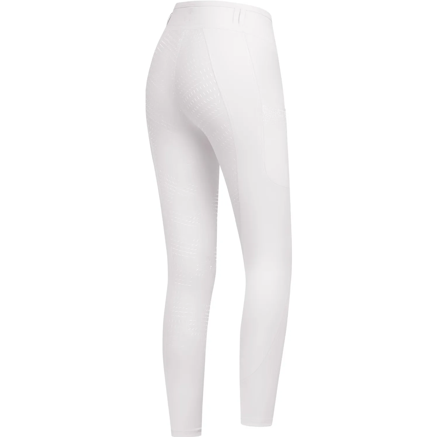 Damen Reitleggings Silikon Vollbesatz ORELIE weiß