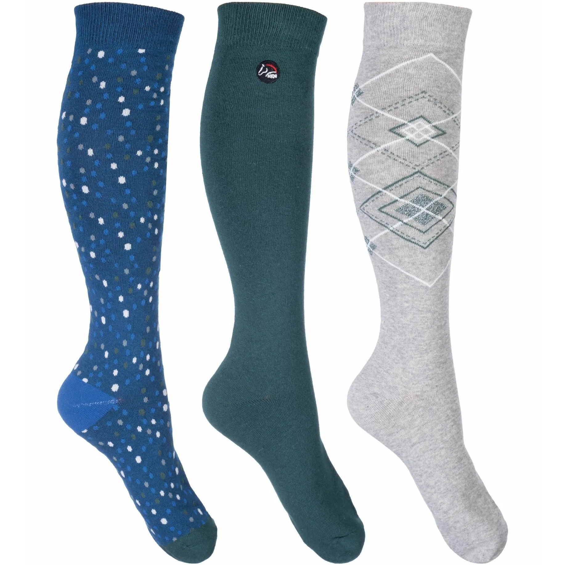 Damen Reitsocken (3er Set) FLORIDA navy/petrol