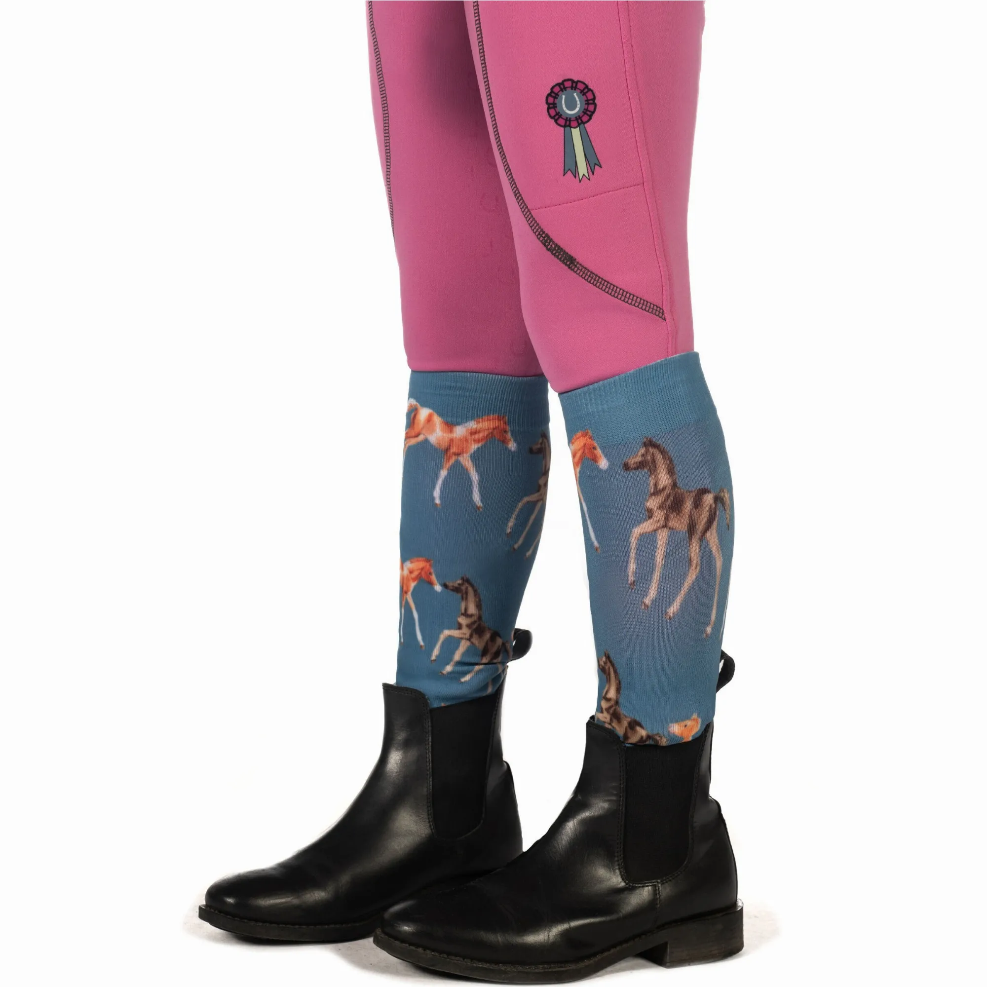 Kinder Reitsocken PONY CLUB rauchblau