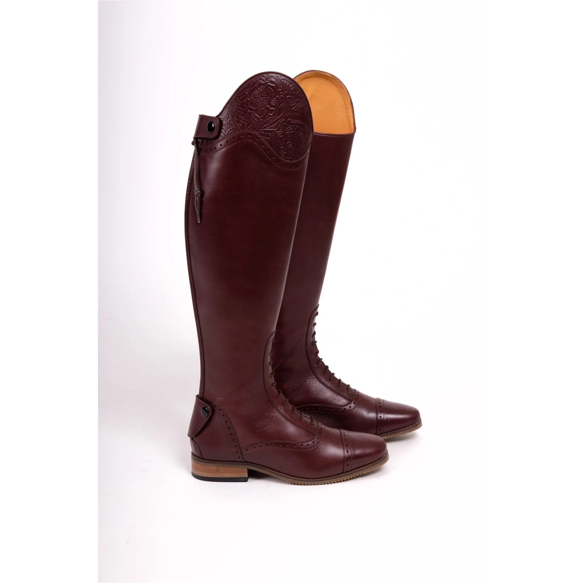 Damen Reitstiefel IRHOlania Echtleder bordeaux/flower