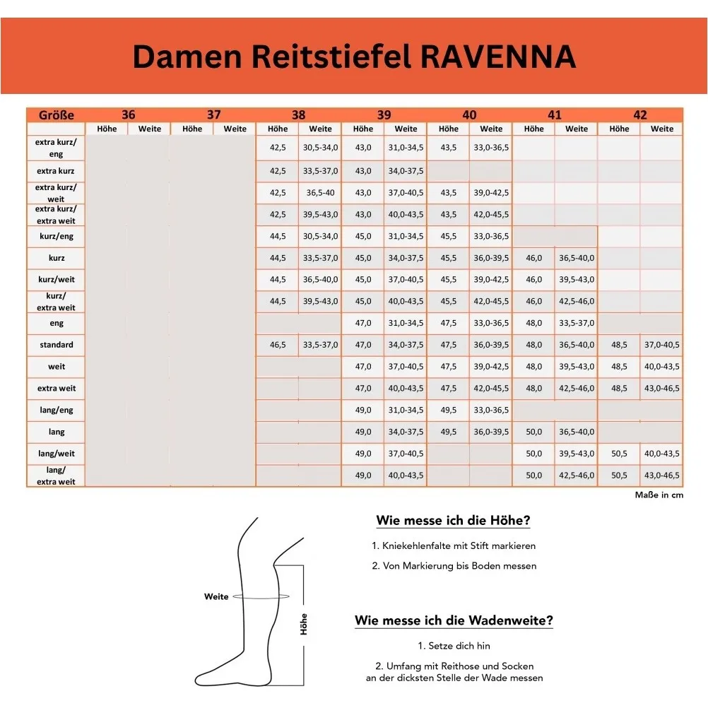 Damen Reitstiefel RAVENNA Kunstleder schwarz 