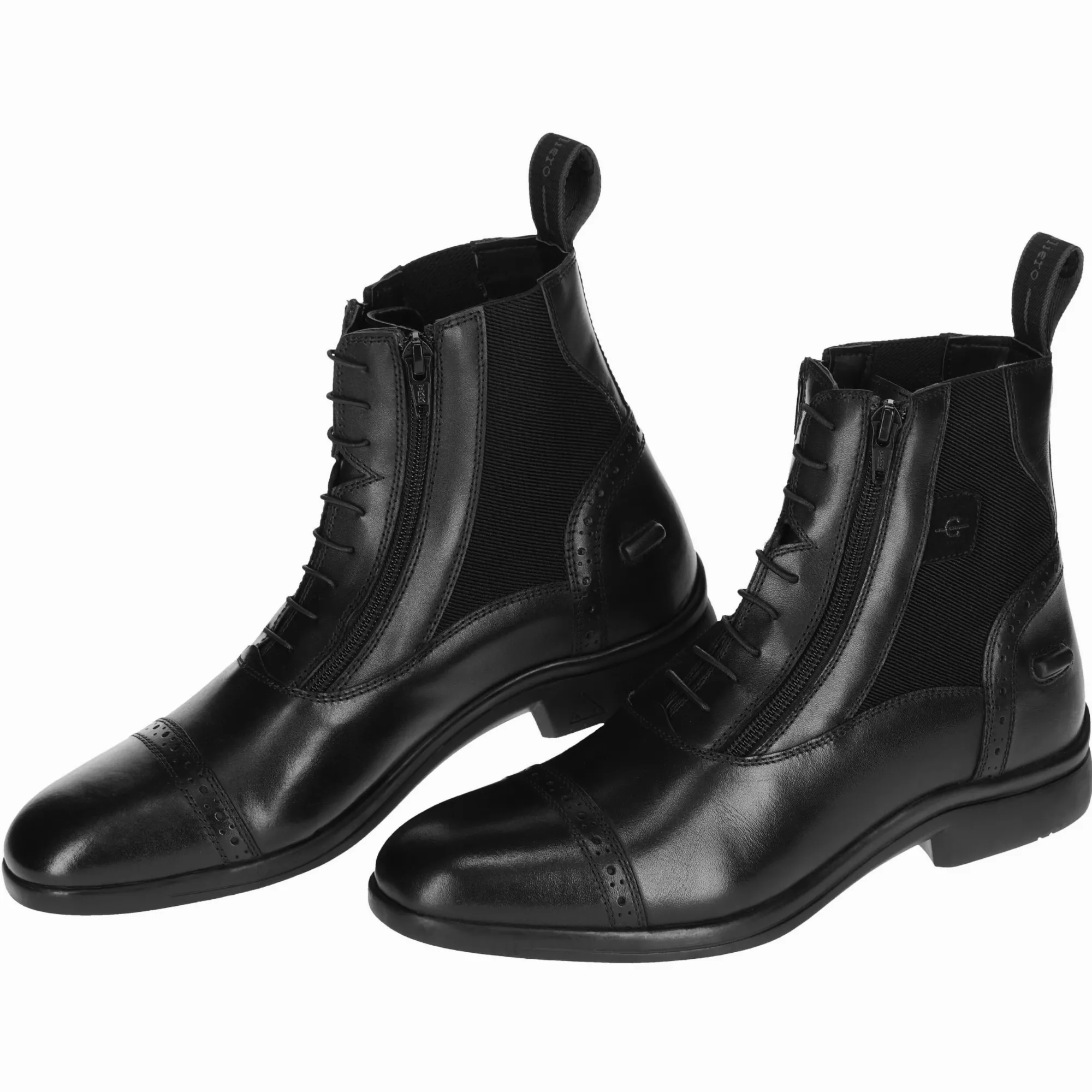 Reitstiefelette VIENNA Leder schwarz