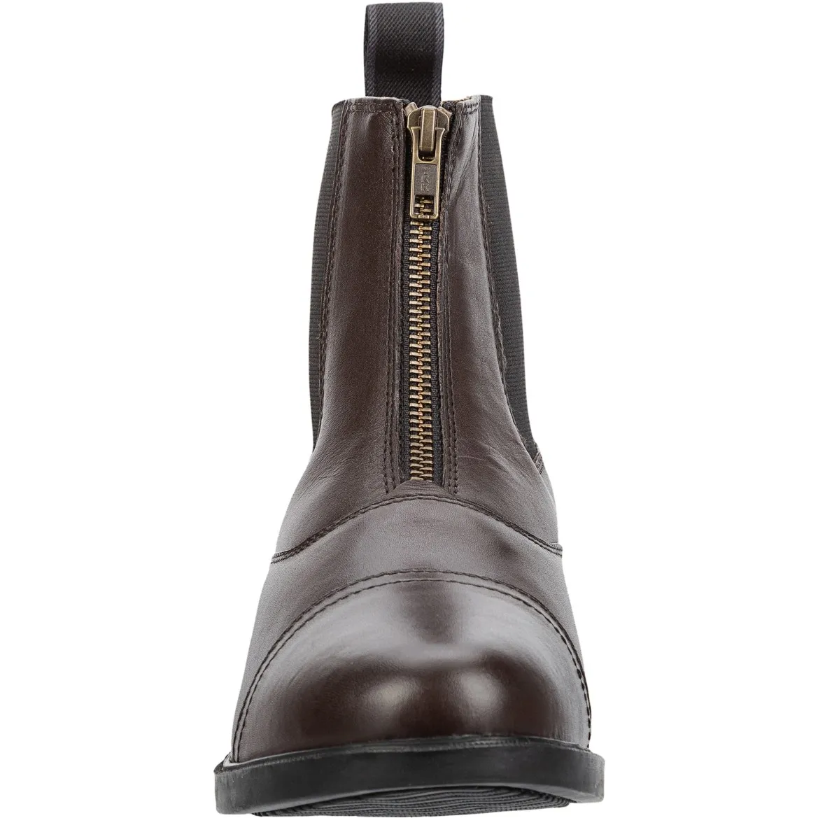 Reitstiefeletten CLASSIC Frontzip Echtleder braun