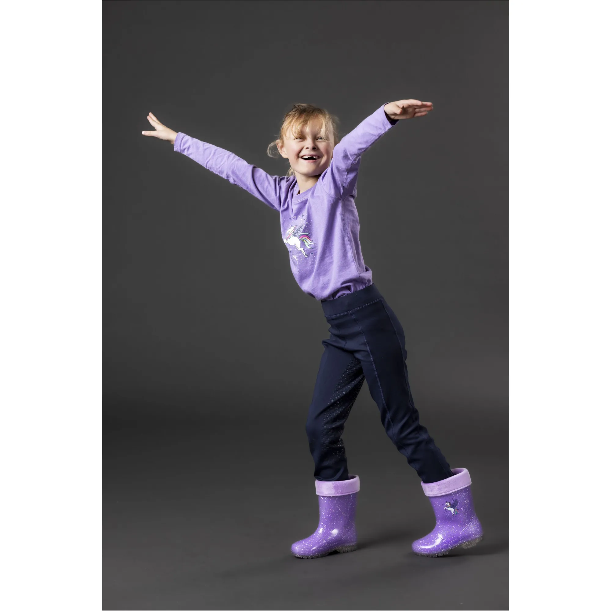 Kinder Reittrikot Langarm JINX purple haze