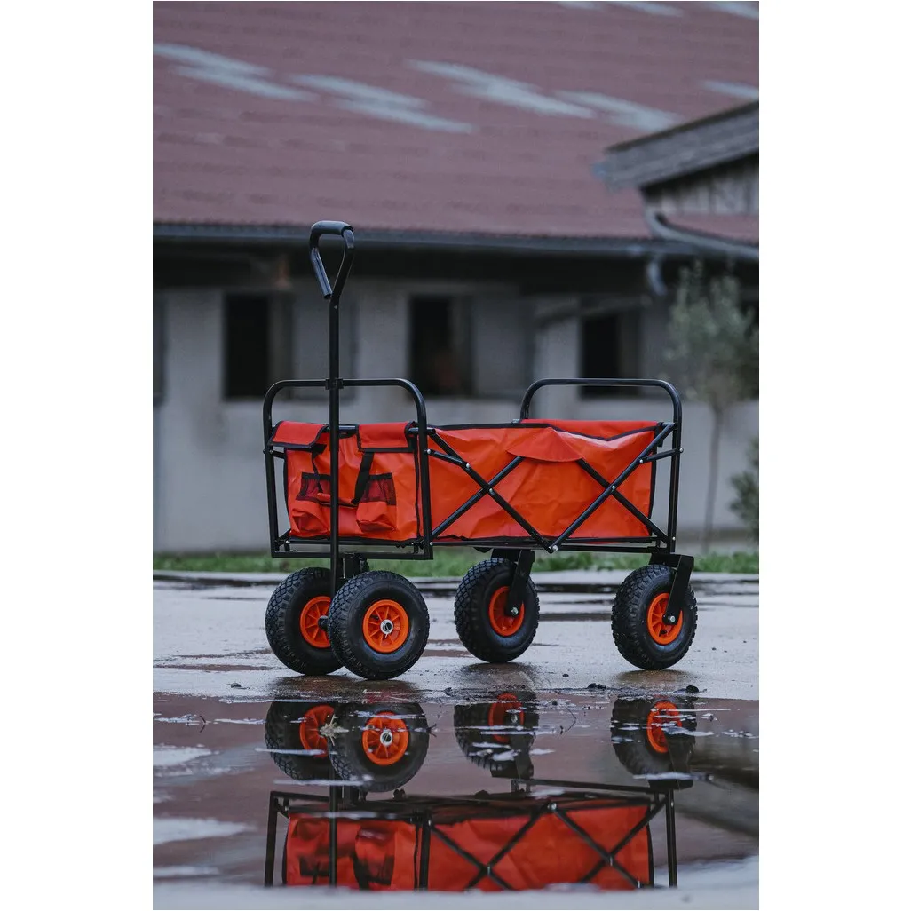 Sattelwagen mit 4 Rädern faltbar rot