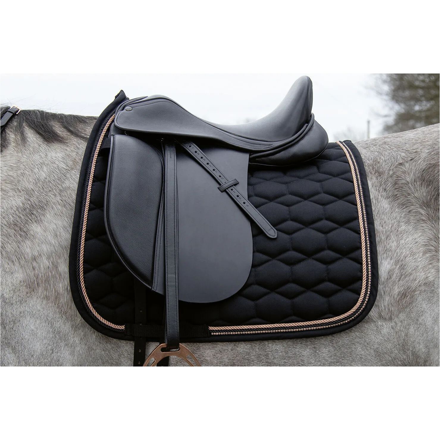 Schabracke ROSEGOLD GLAMOUR STYLE schwarz/rosegold