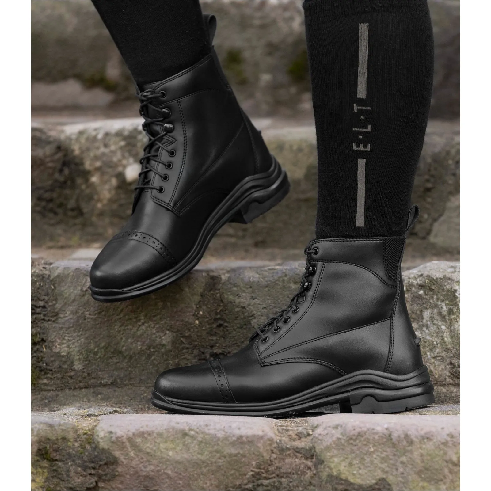 Damen Schnürstiefeletten CLEVER COMFORT schwarz