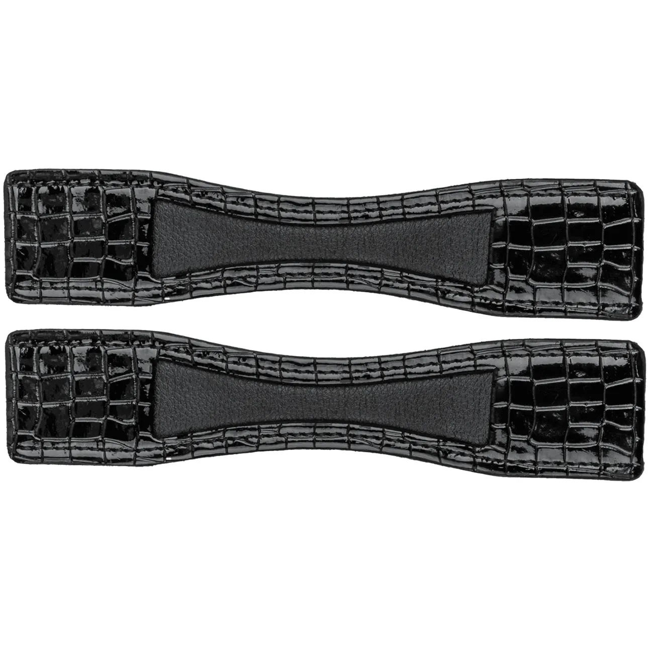 Sporenschutz Croco-Optik Lackleder schwarz
