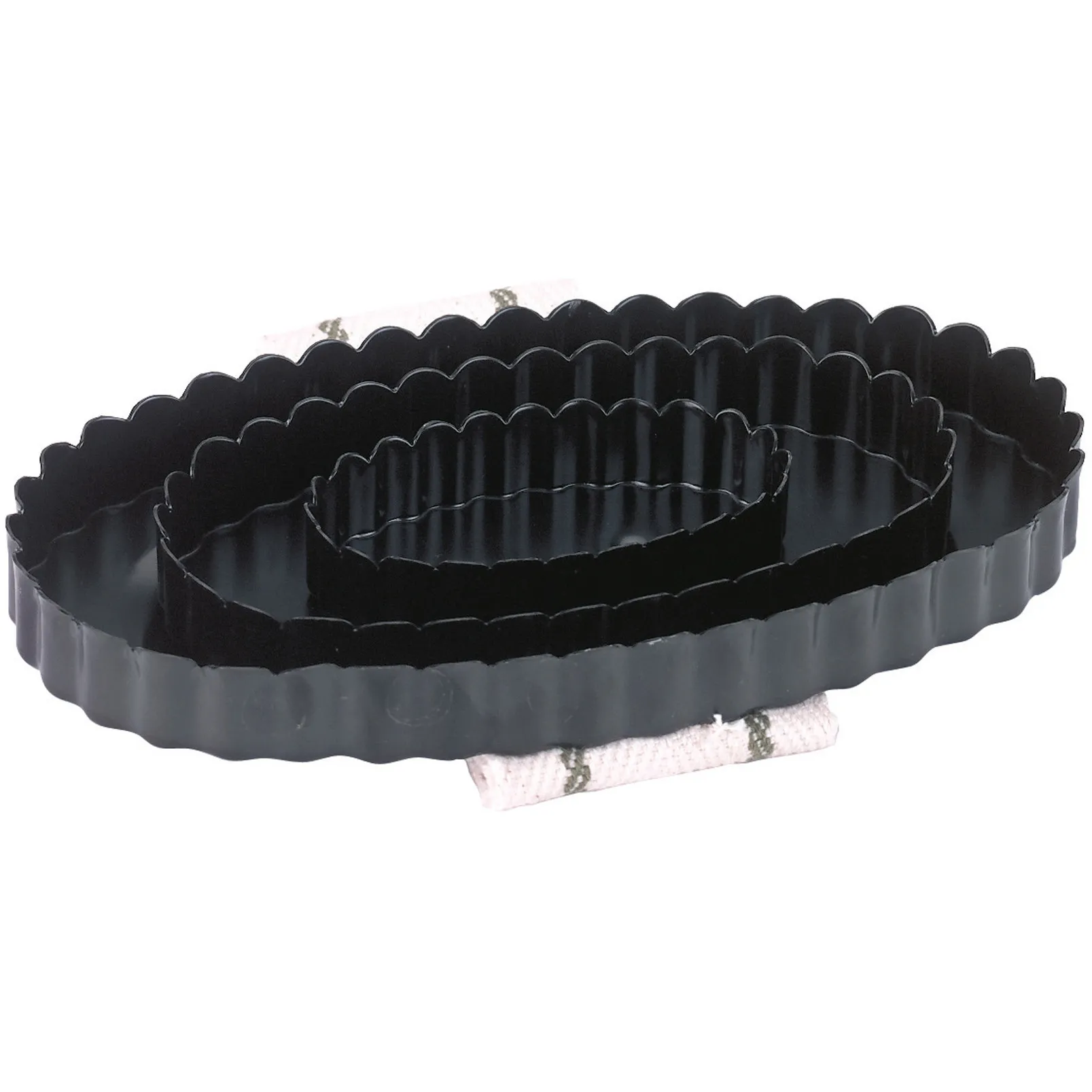 Stahlstriegel oval mit Handschlaufe