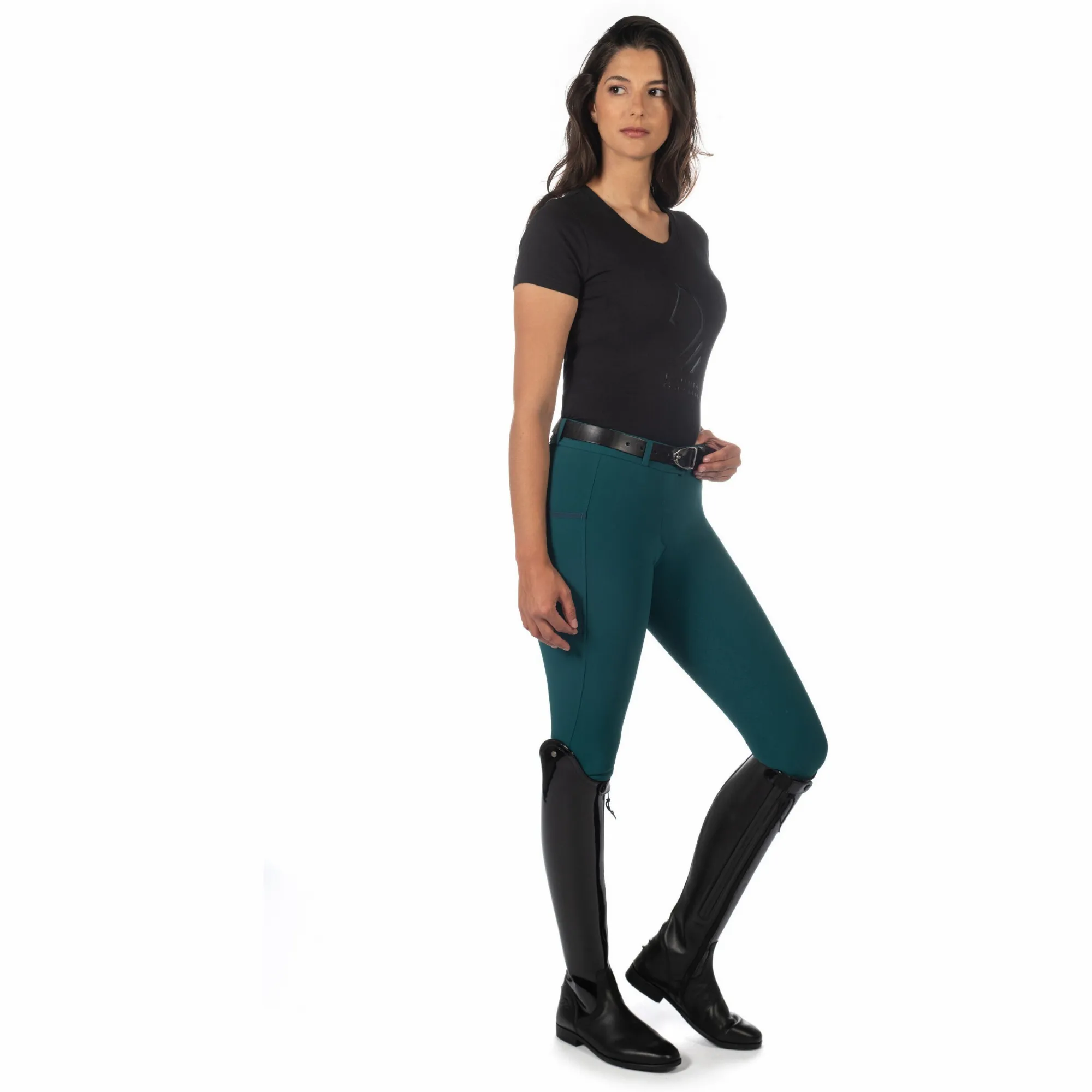 Damen T-Shirt LIVIGNO HORSE HEAD schwarz