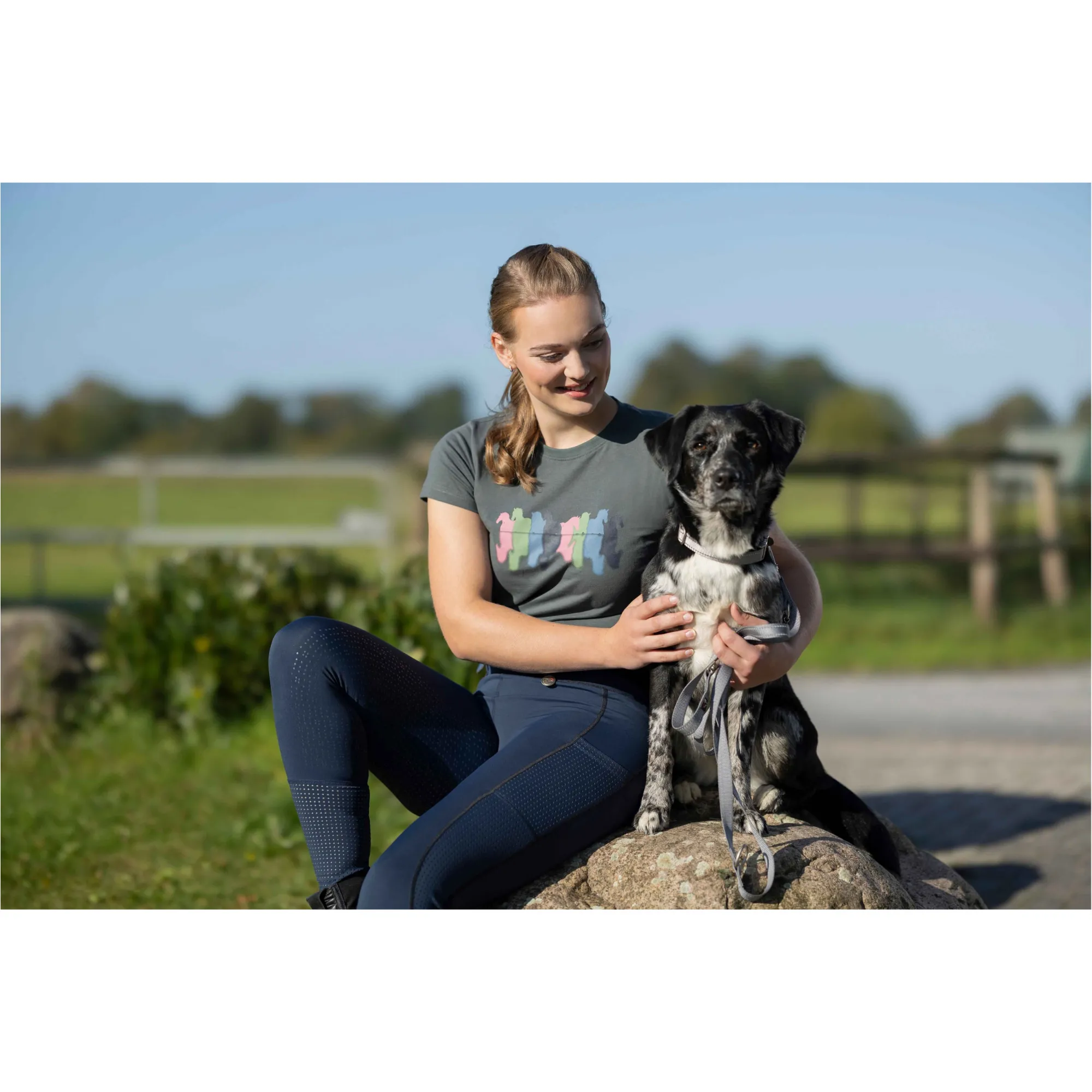 Damen T-Shirt MIRROR graugrün