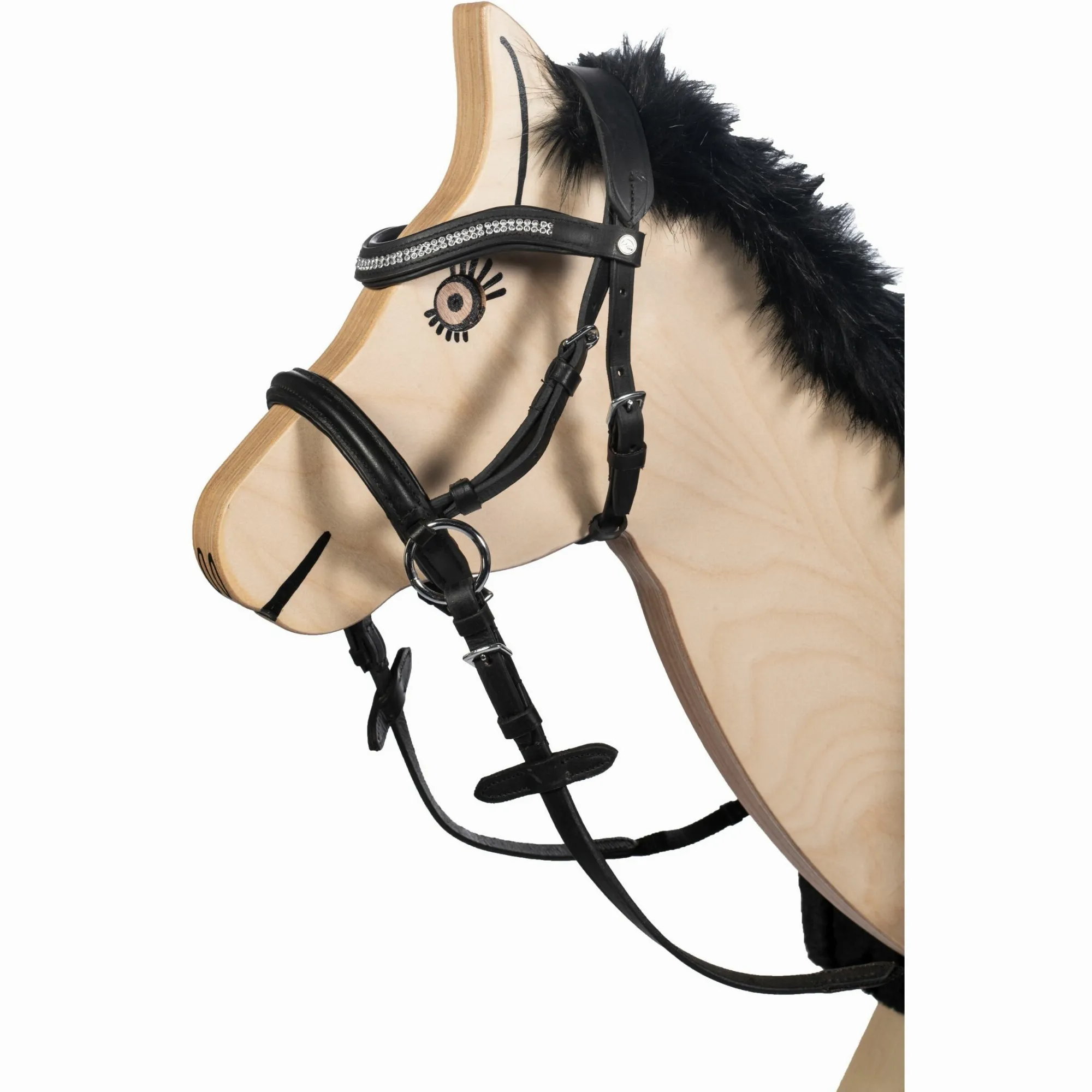 Trensenzaum Gebisslos für Holzpferde FUNNY HORSES schwarz