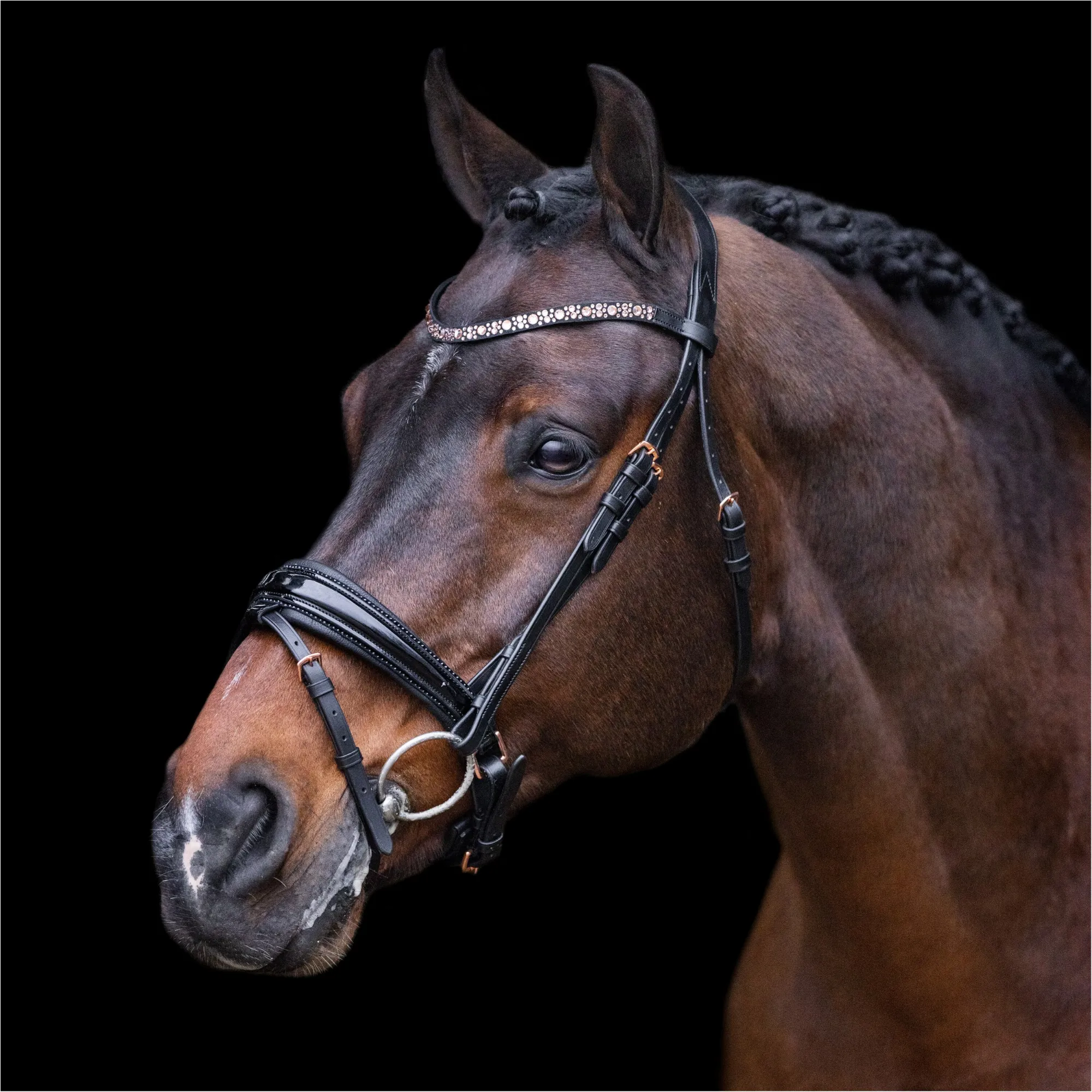 schwarz/rose-gold