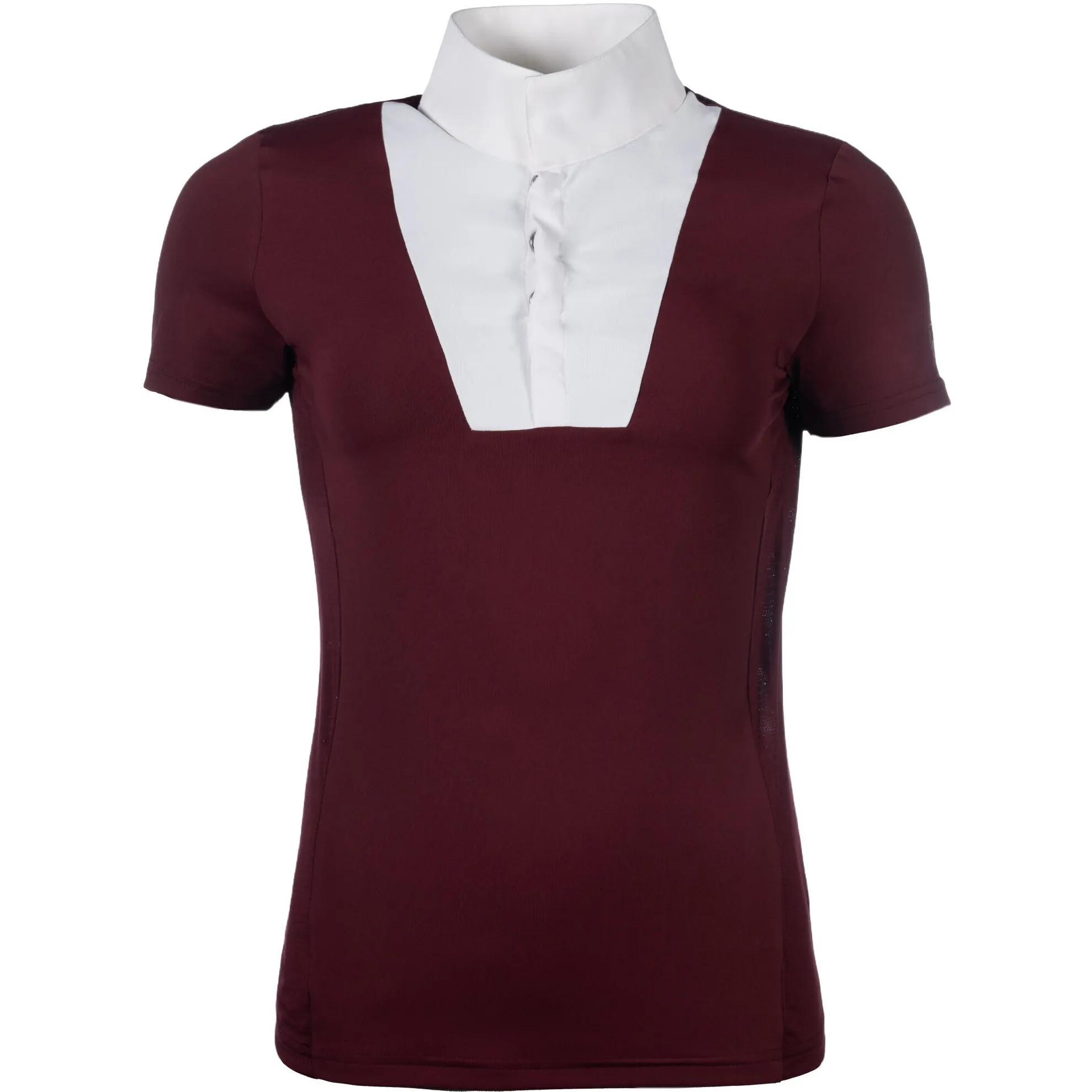 Damen Turniershirt Kurzarm VIRGINIA bordeaux