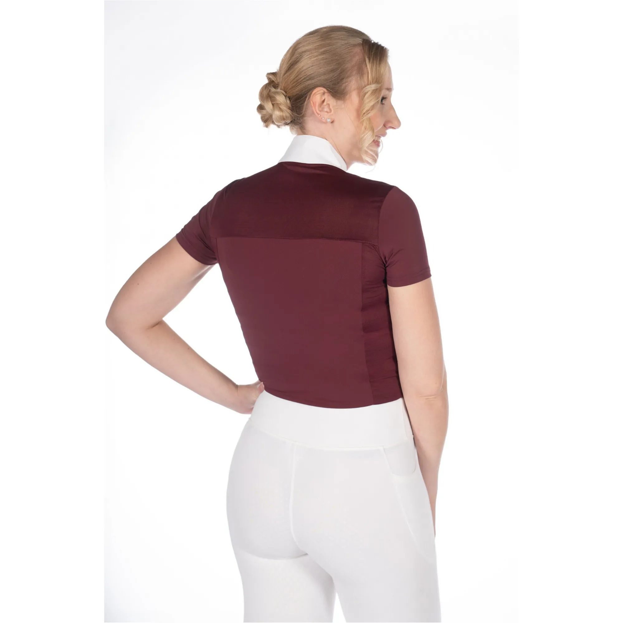 Damen Turniershirt Kurzarm VIRGINIA bordeaux