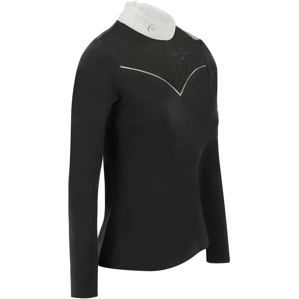 Damen Turniershirt Langarm VALENCIA schwarz