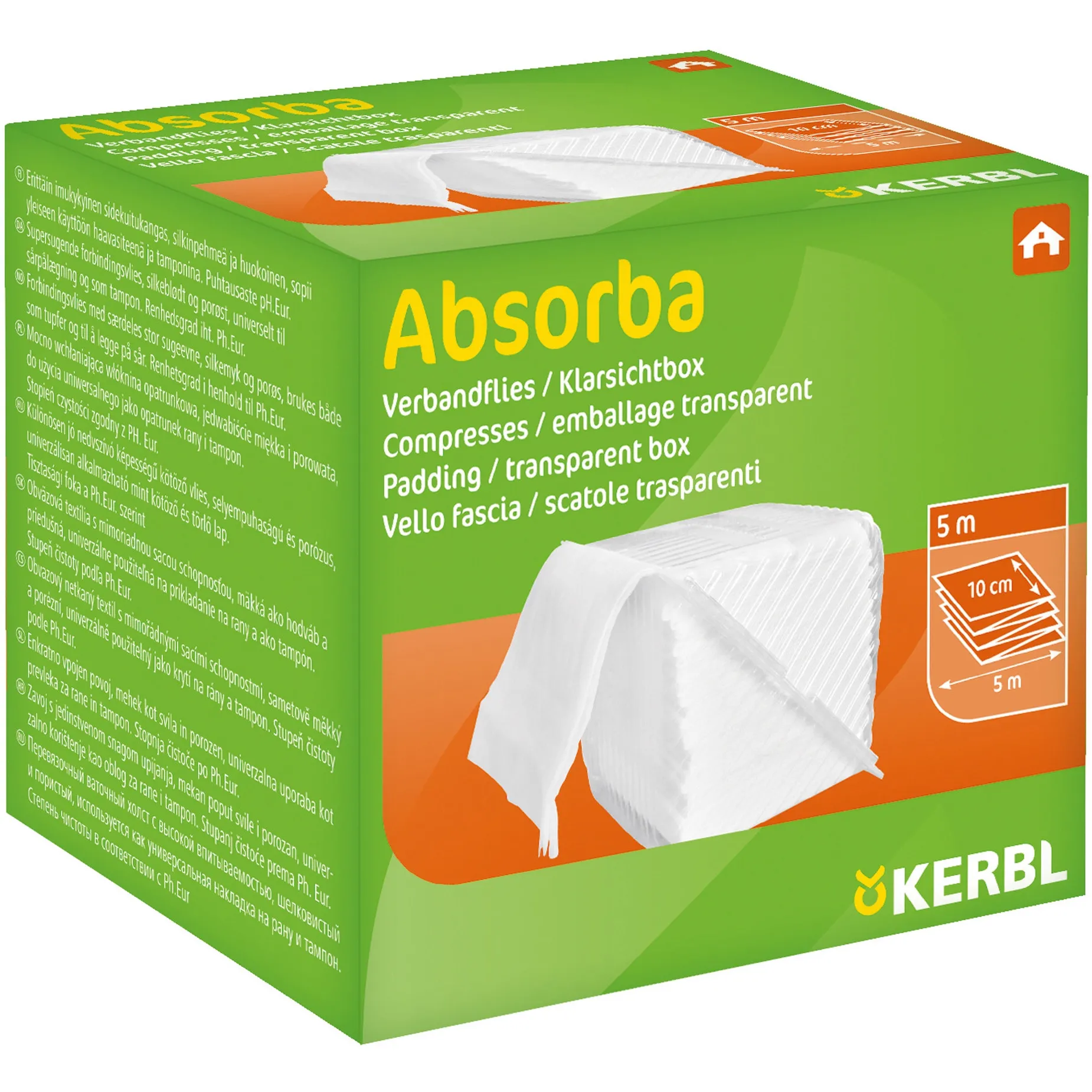 Verbandvlies Absorba endlos 10cm x 5m