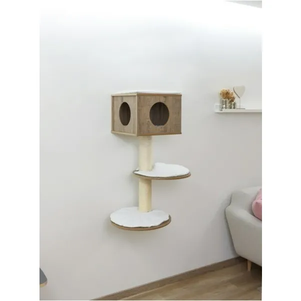 Wandkratzbaum DINARI light braun/weiß 45x45x106cm