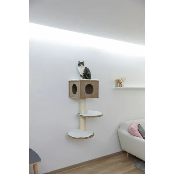 Wandkratzbaum DINARI light braun/weiß 45x45x106cm