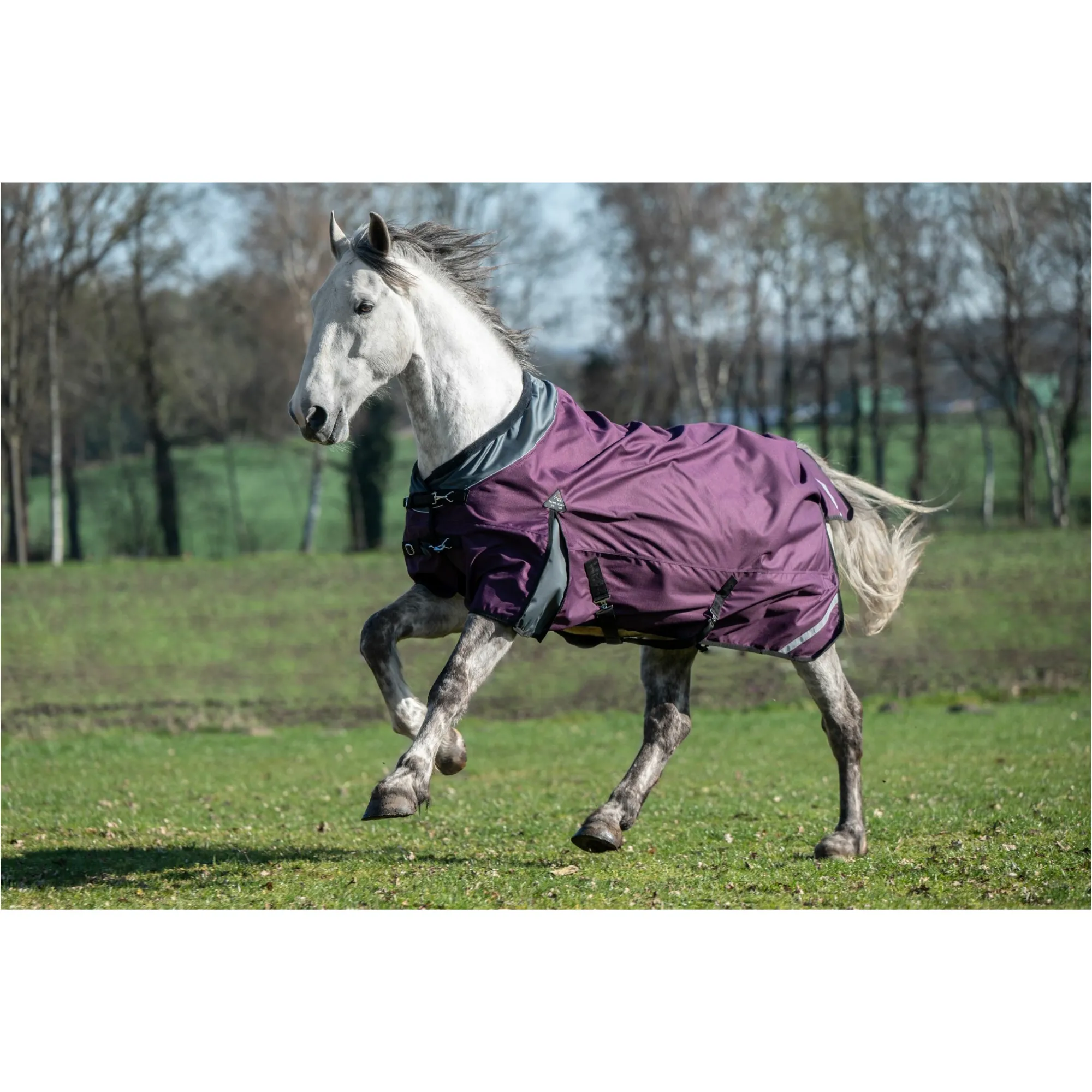 Weidedecke 100g Füllung 1200D LIBERTY weinrot/grau
