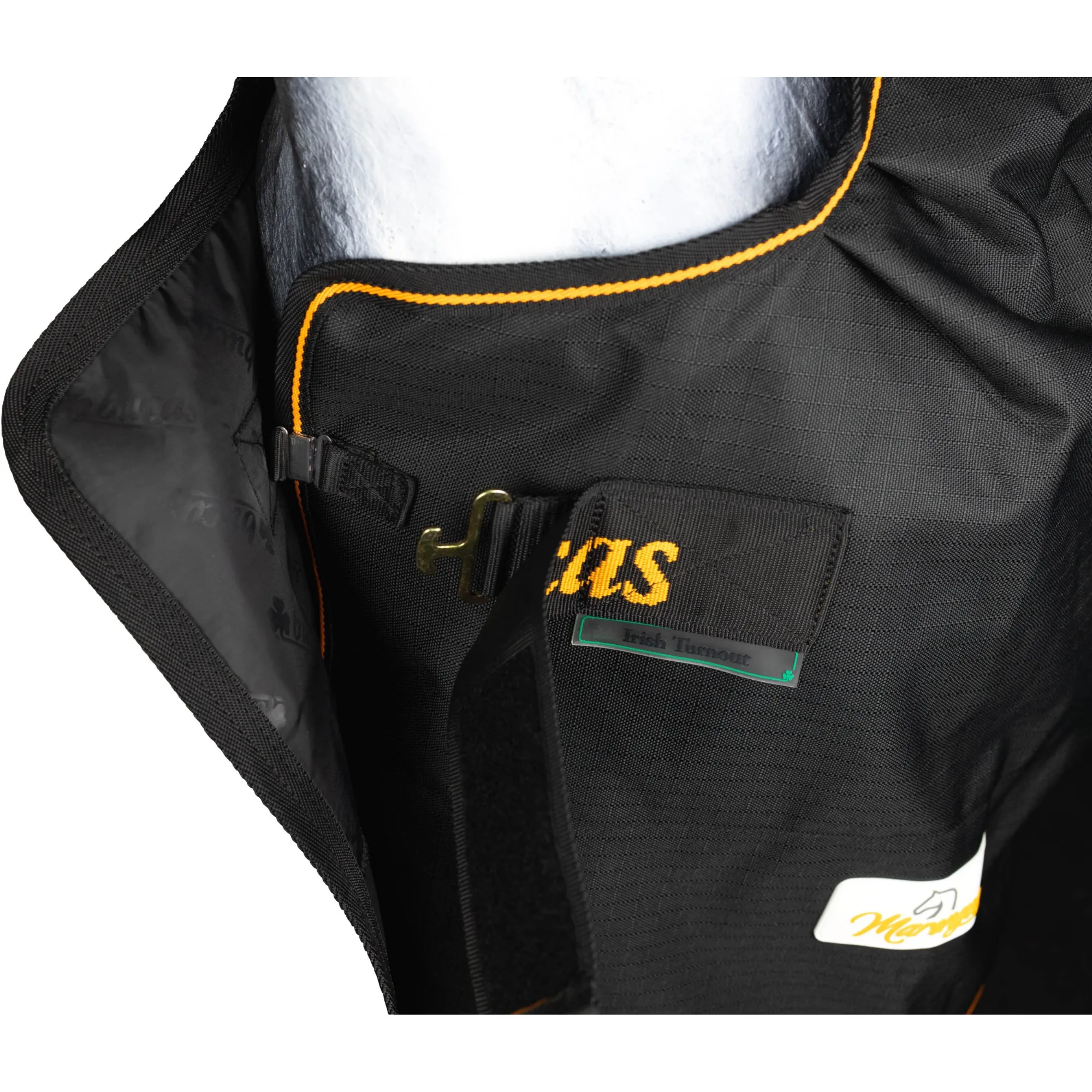 Weidedecke 1200D IRISH TURNOUT schwarz/orange
