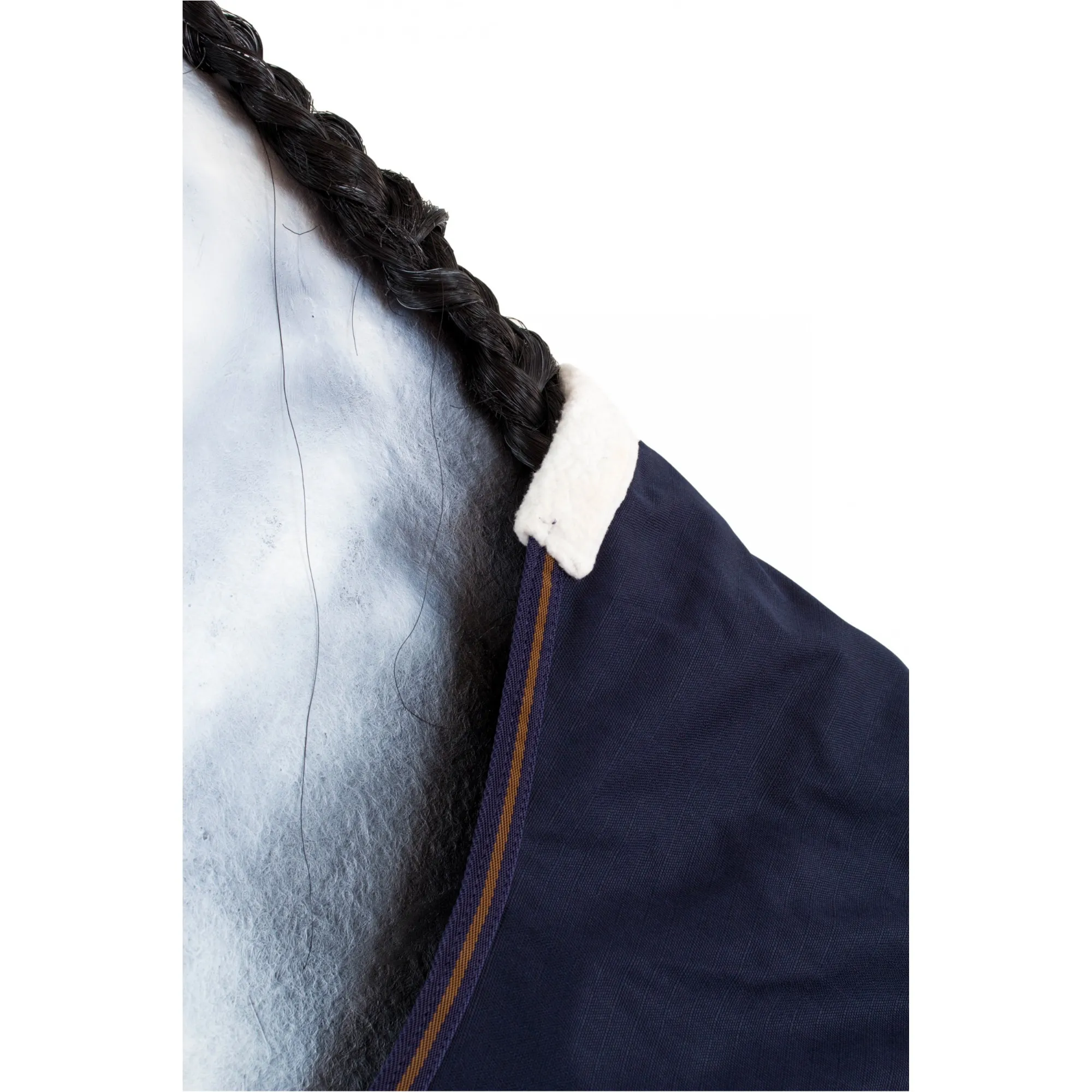 Weidedecke High Neck Polarfleece 600D BASICLINE dunkelblau/braun - Posten
