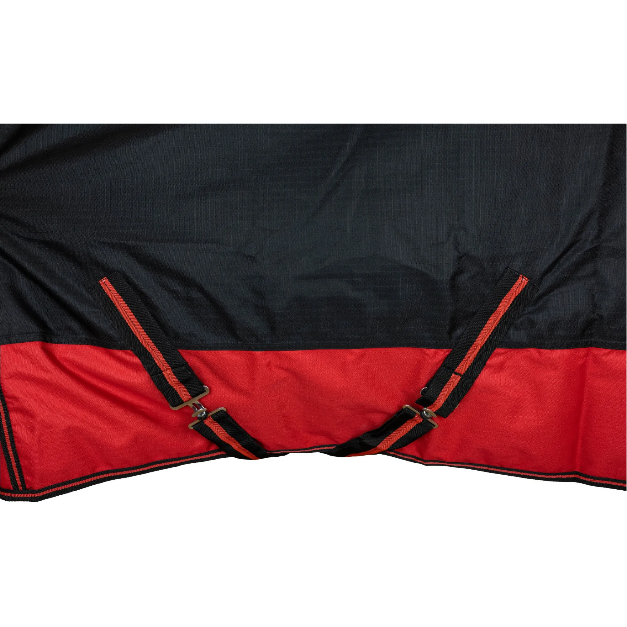 Weidedecke High Neck Polarfleece 600D BASICLINE schwarz/rot