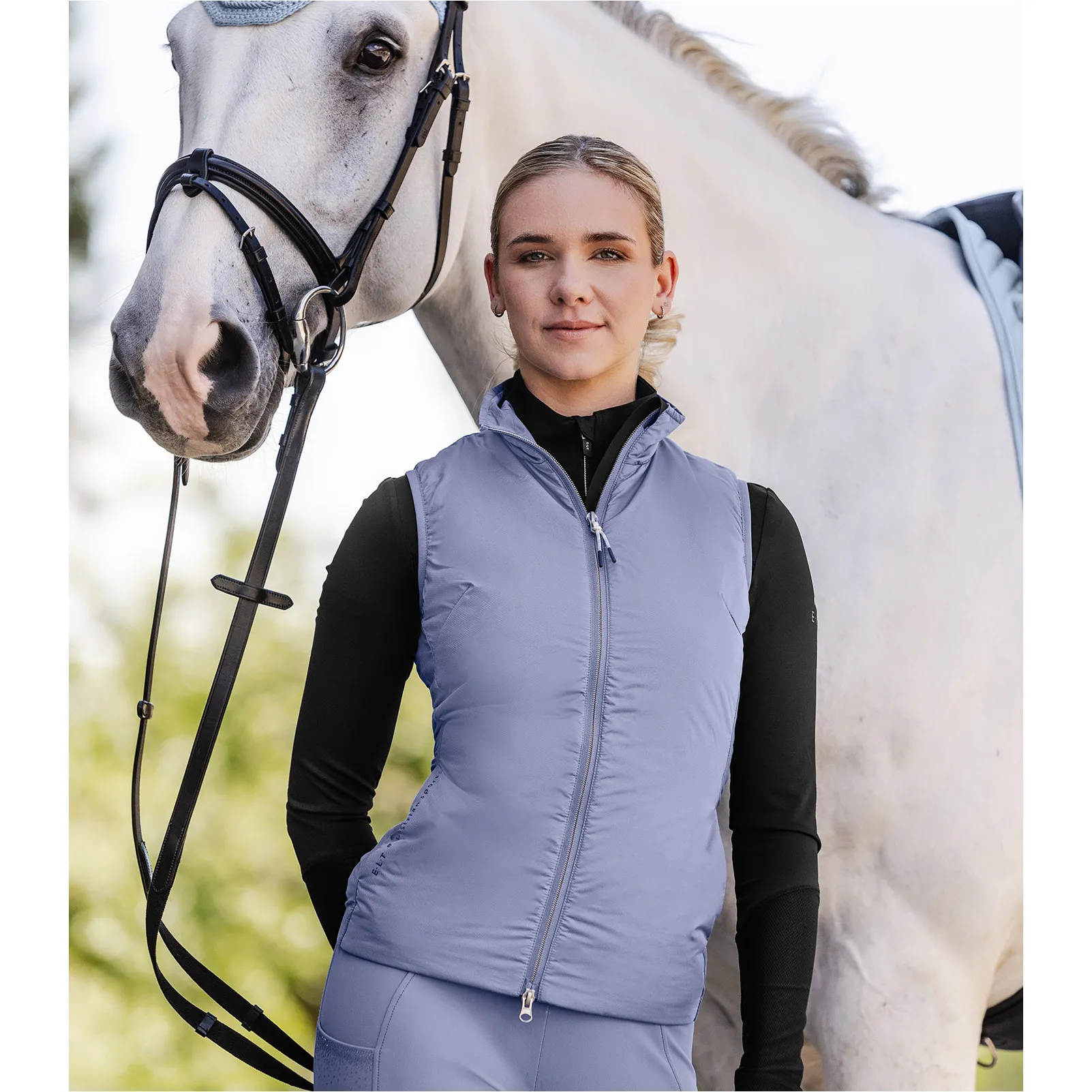 Damen Windbreaker Weste PALMA blaugrau