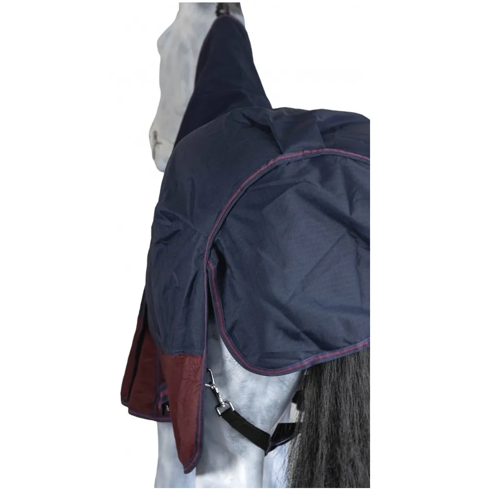 Winterdecke Full Neck 100g Füllung 600D BASICLINE marine/kastanie - Posten