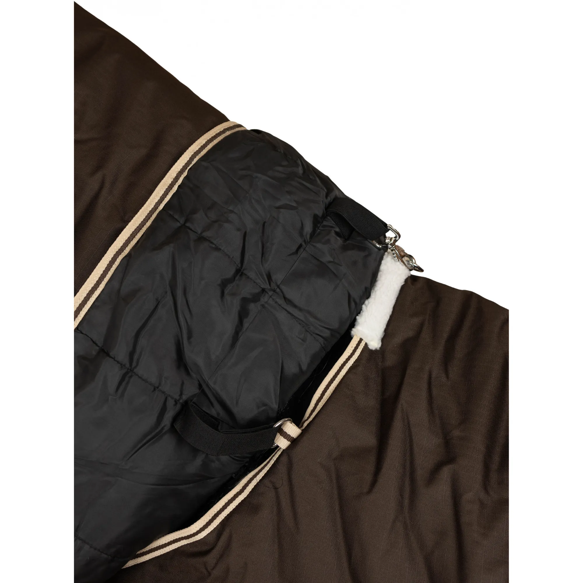 Winterdecke Full Neck 100g Füllung 600D BASICLINE dunkelbraun